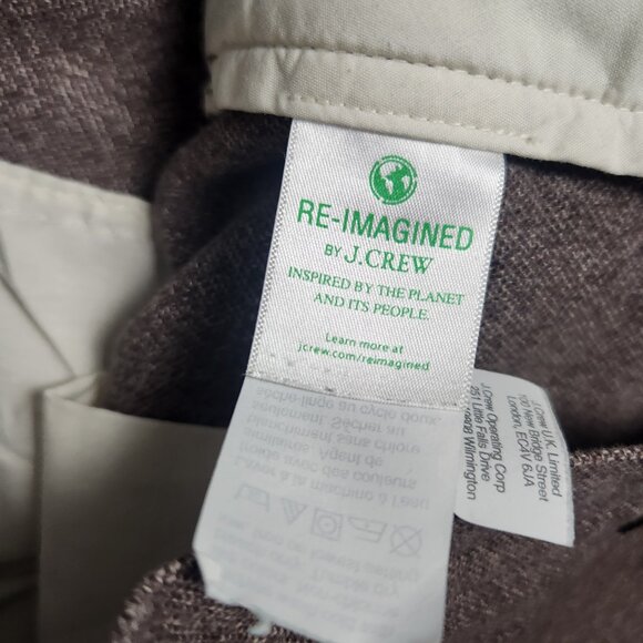 J Crew Pants Men 32x32 Brown Slim Fit Flex Brushed Twill Straight Leg Chino - Picture 5 of 7